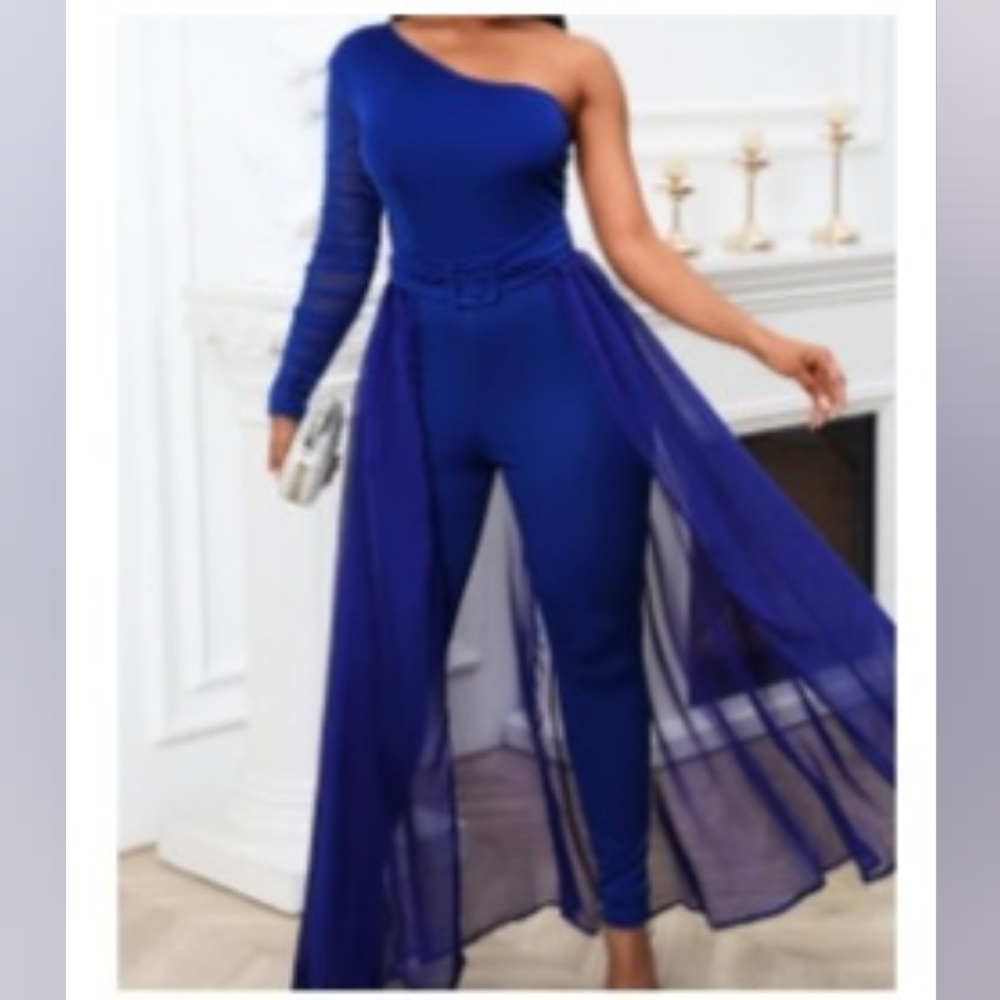 One shoulder jumpsuit